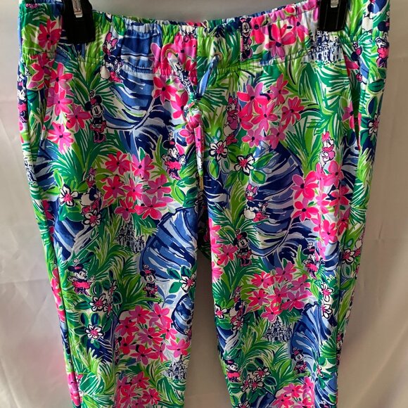 DISNEY PARKS X LILLY PULITZER Disney Dreaming Long Sweat Pant Sz MEDIUM OR LARGE - Picture 2 of 7